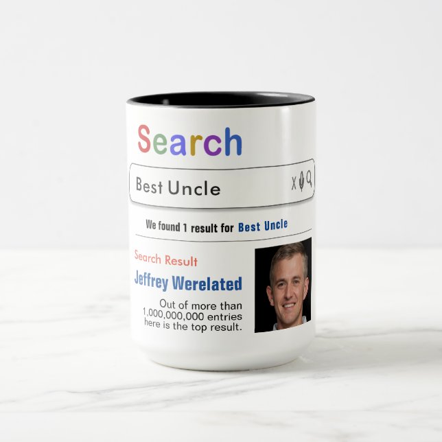 Uncle Funny Custom Best Search Gift Mug (Center)