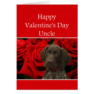 Uncle Glossy Grizzly Valentine Puppy Love Cards
