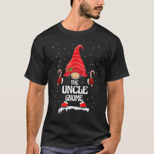 Uncle Gnome Buffalo Plaid Matching Family Christma T-Shirt