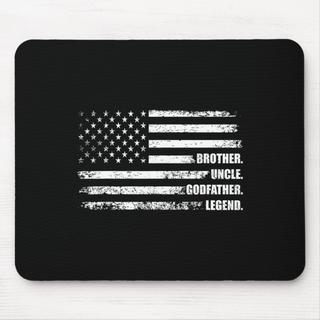 Uncle Godfather Legend Fun Best Funny Uncle  Mouse Pad (Front)