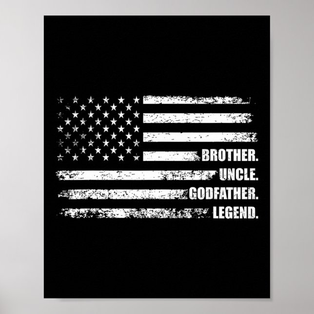 Uncle Godfather Legend Fun Best Funny Uncle  Poster (Front)