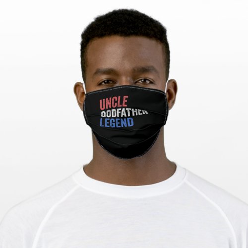 Uncle Godfather Legend Red White And Blue Adult Cloth Face Mask