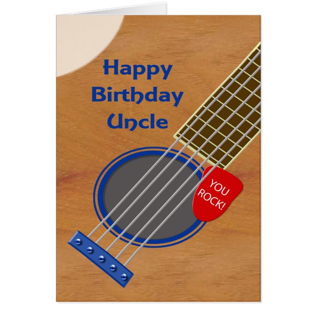 Uncle Guitar Player Birthday (Front)