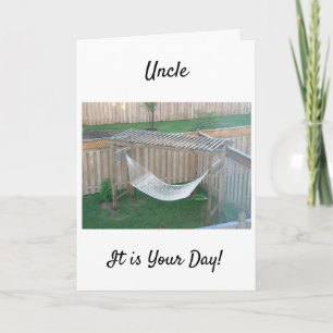 **UNCLE** HAMMOCK AWAITS U ON YOUR BIRTHDAY CARD