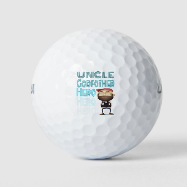 Uncle Hero Godfather Golf Balls (Front)