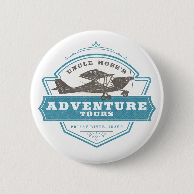 Uncle Hoss's Adventure Tours Button (Front)