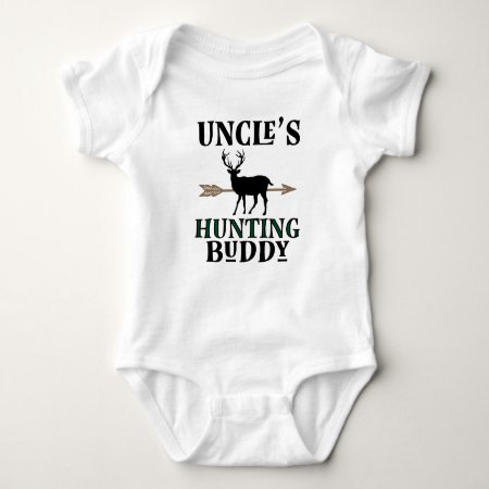 Uncle Hunting Buddy Nephew Archery Gift Baby Bodysuit