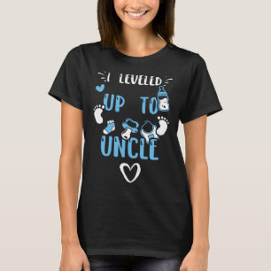 Uncle I Leveled Up To Uncle Baby Boy Sayings T-Shirt