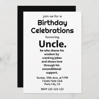 Uncle Inspirational Funny Quote Birthday Uncle