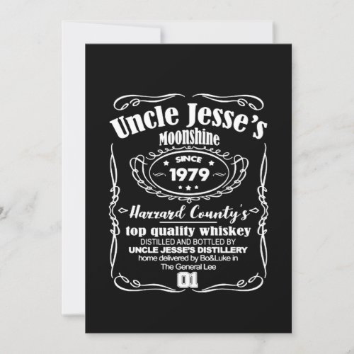 Uncle Jesses Moonshine Since 1979 Invitation