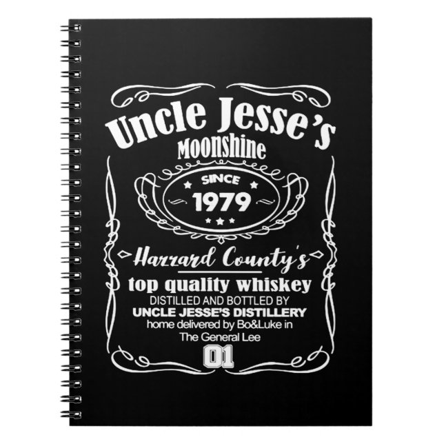 Uncle Jesse's Moonshine Since 1979 Notebook (Front)