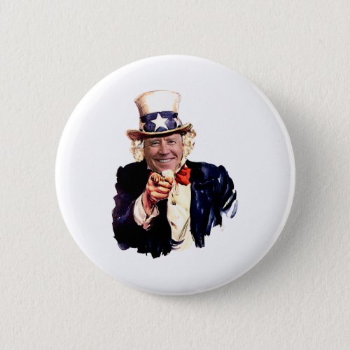 Uncle Joe as Uncle Sam Button