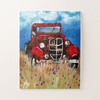 Uncle John's Truck Antique Old Work Farmer Rancher Jigsaw Puzzle