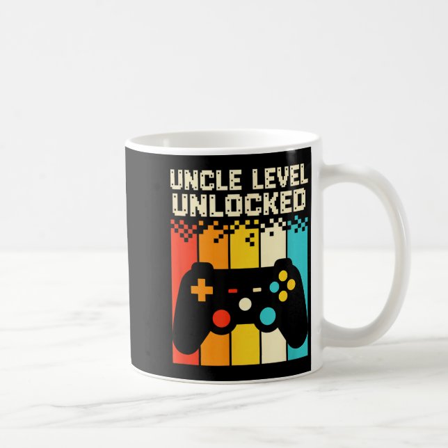 Uncle level unlocked kids gamer controller funny coffee mug (Right)