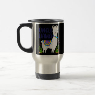 Uncle Llama Uncle Of The Birthday Llama Family Travel Mug