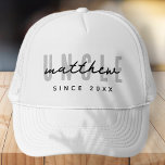 Uncle Modern Elegant Simple Father's Day Trucker Hat<br><div class="desc">This simple and modern design is composed of san serif typography.</div>