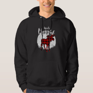 Uncle Moose Red Plaid Buffalo Matching Family Paja Hoodie