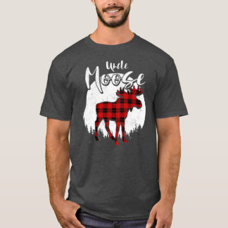 Uncle Moose Red Plaid Buffalo Matching Family T-Shirt