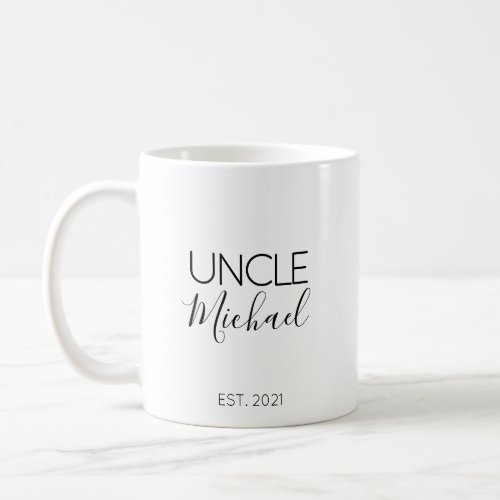Uncle Name Pregnancy Announcement Gift Coffee Mug