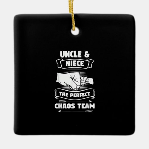 Uncle Niece A Perfect Chaos Team Godfather Ceramic Ornament