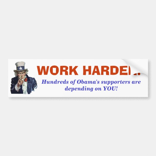 Uncle Obama wants YOU! Bumper Sticker (Front)