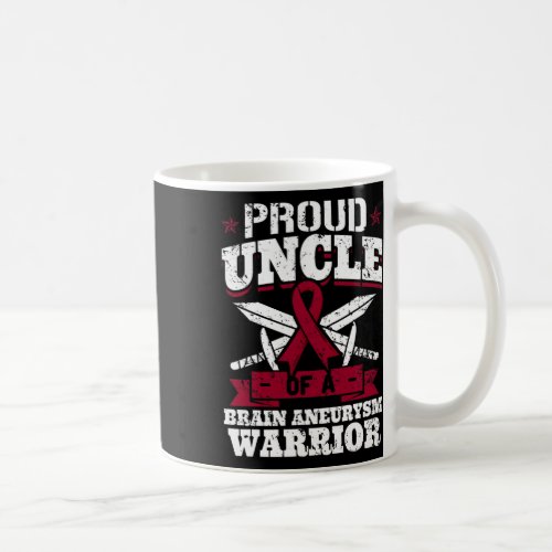 Uncle Of A Brain Aneurysm Warrior Awareness Ribbon Coffee Mug