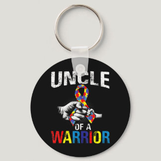 Uncle of a Warrior Autism Awareness Tee Gift for B Keychain