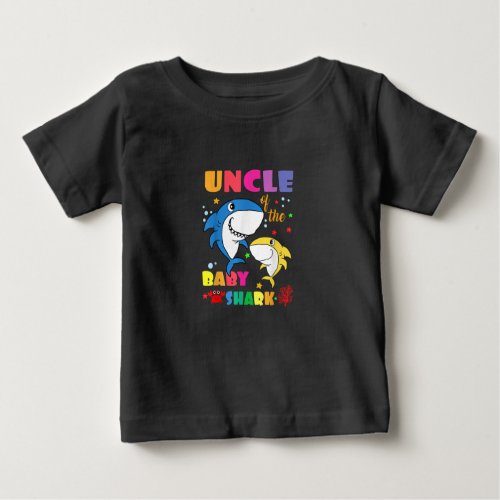 Uncle Of  Baby Shark Birthday Uncle Shark Baby T_Shirt