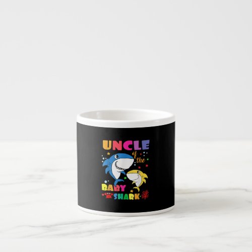 Uncle Of  Baby Shark Birthday Uncle Shark Espresso Cup