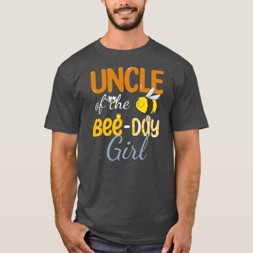 Uncle of Bee Day Girl Cute Floral Family Hive T_Shirt