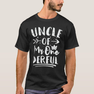 Uncle of Mr Onederful 1st Birthday Party Matching T-Shirt