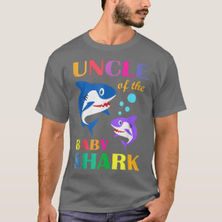 Uncle Of The Baby Birthday Shark Uncle Shark Chris T-Shirt