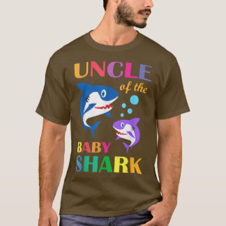 Uncle Of The Baby Birthday Shark Uncle Shark Chris T-Shirt