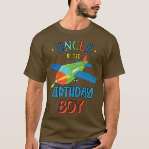 Uncle Of The Birthday Boy Airplane Theme Matching  T-Shirt