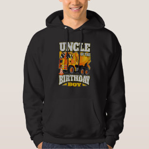 Uncle Of The Birthday Boy  Concrete Mixer Truck Hoodie