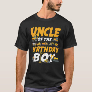 Uncle of The Birthday Boy Construction Worker Matc T-Shirt