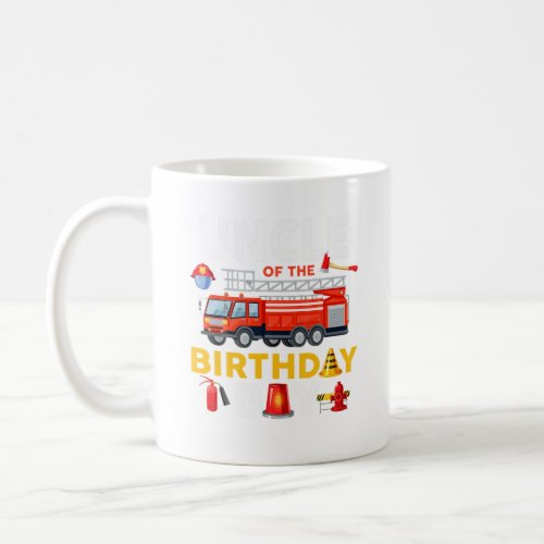 Uncle of The Birthday Boy Fire Truck Firefighter M Coffee Mug
