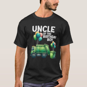 Uncle Of The Birthday Boy Garbage Truck Toddler T-Shirt