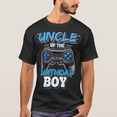 Uncle of the Birthday Boy Matching Video Game Birt T_Shirt