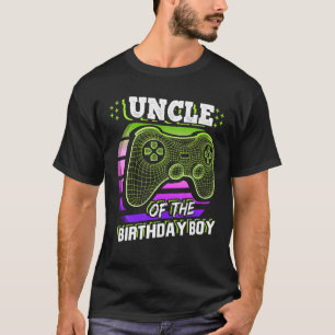 Uncle Of The Birthday Boy Matching Video Gamer Par T-Shirt