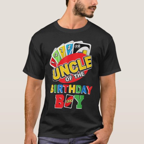 Uncle of the Birthday Boy Shirt Uno Dad Papa Fathe