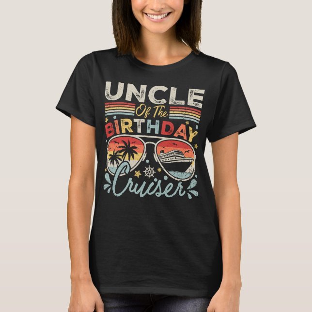 Uncle of the Birthday Cruiser Vacation Women T-Shirt (Front)