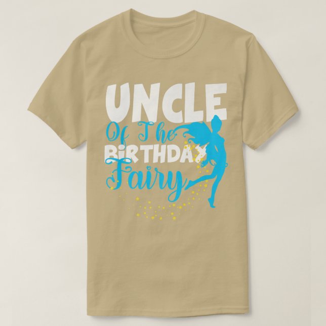 Uncle of The Birthday Fairy Fantasy Birthday Squad T-Shirt (Design Front)