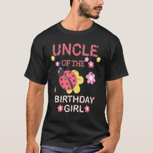 Uncle Of The Birthday Girl Family Matching Ladybug T-Shirt