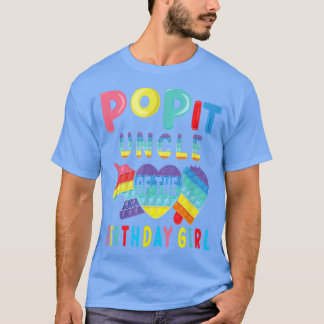 uncle of the Birthday Girl Pop It Unicorn Birthday T-Shirt