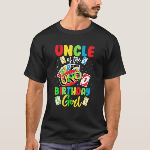 Uncle of the Birthday Girl Shirt Uno Uncle Dad Dad