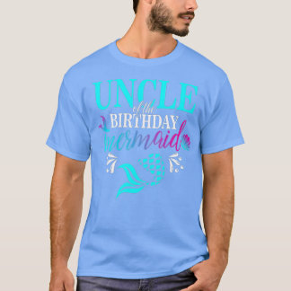 Uncle Of The Birthday Mermaid Matching Family T-Shirt