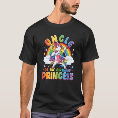 Uncle Of The Birthday Princess Unicorn Matching Fa T_Shirt