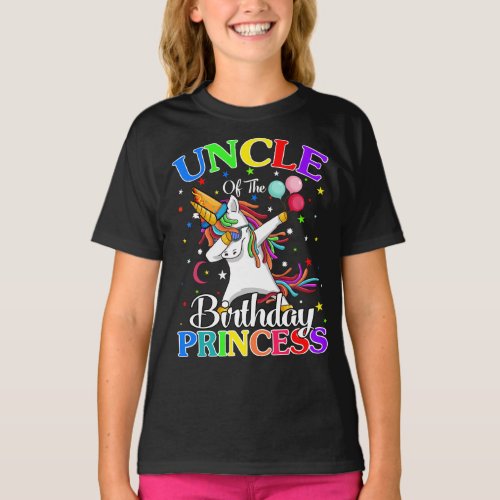 UNCLE Of The Birthday Princess Unicorn T_Shirt