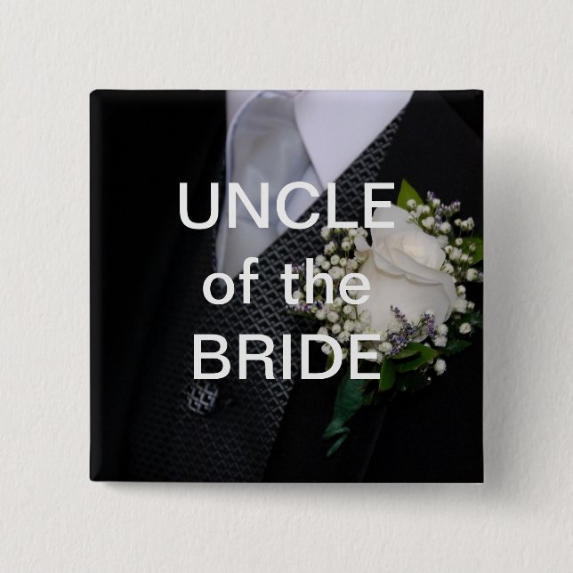 Uncle Of The Bride Button (Front)